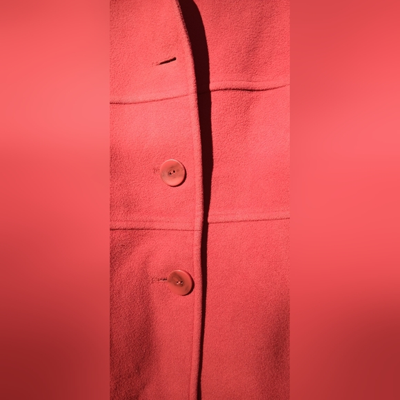CHARLES KLEIN Orange Long Coat Size 6 - Picture 11 of 14